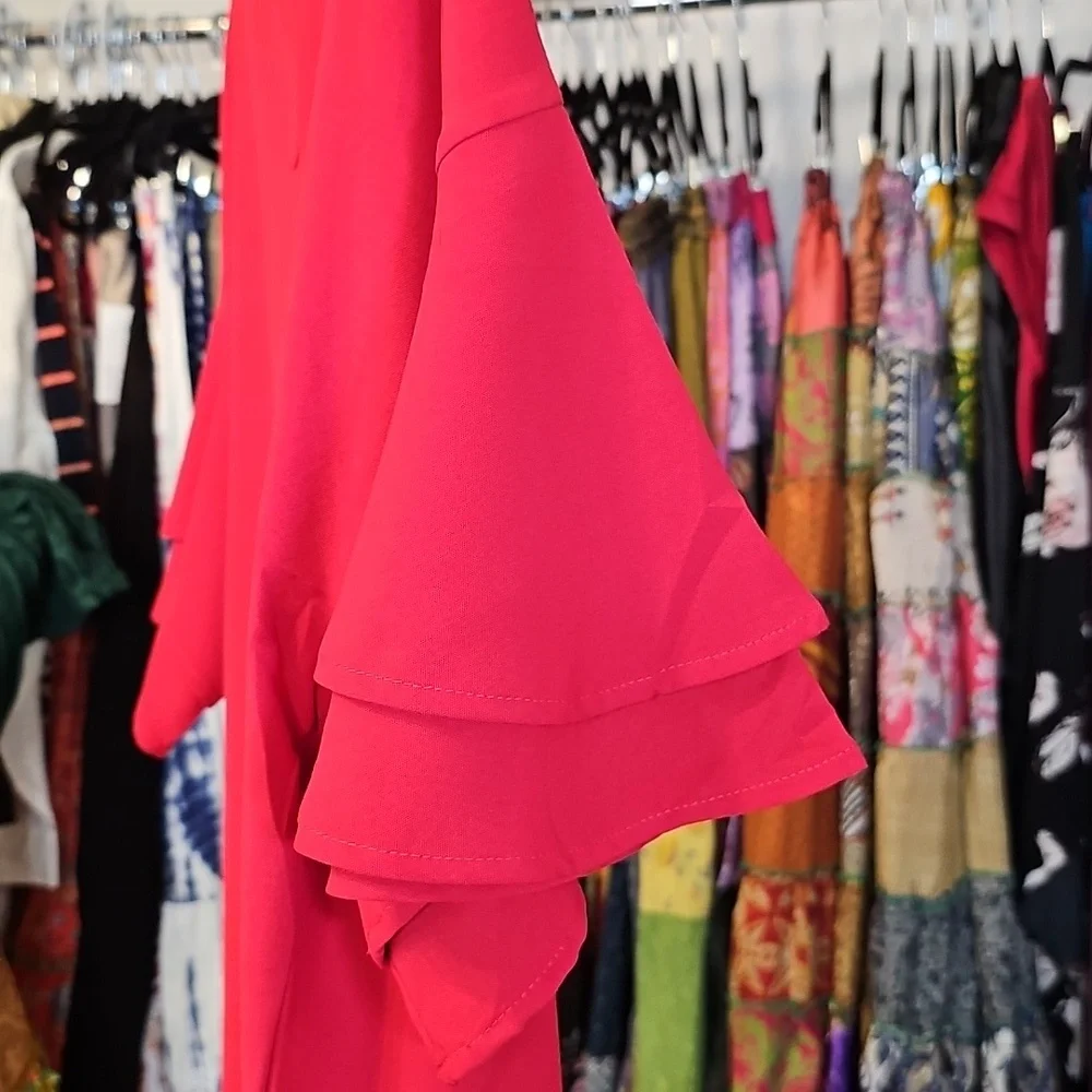 Sympli Bright Red Blouse - Picture 9 of 12